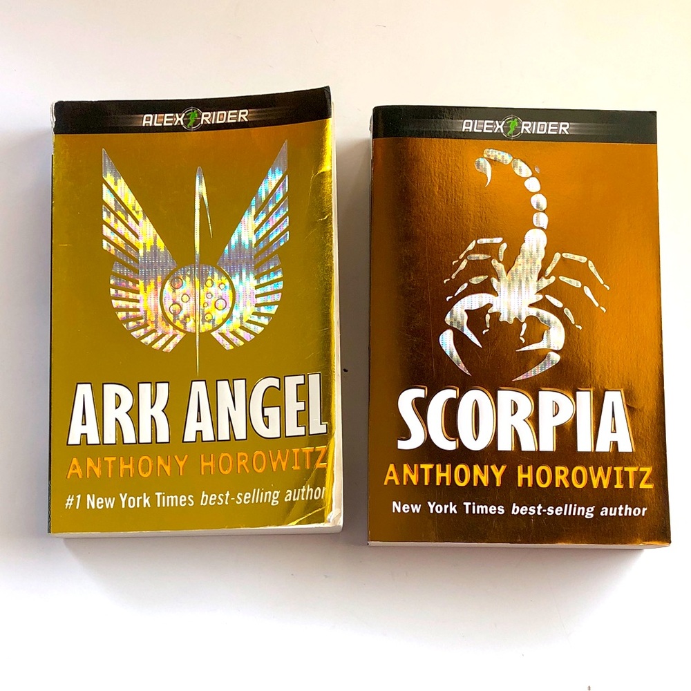 Alex Rider by Anthony Horowitz 2 Book Lot - Ark Angel & Scorpia Gold Foil Ed.